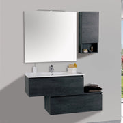 Mobile da Bagno Sospeso 100cm Pensile P18cm Mazzoni Boston 15 Antracite