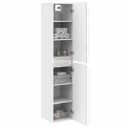 Mobiletto da Bagno | Armadio da bagno a Muro Bianco Lucido 33 x 34,5 x 160 cm