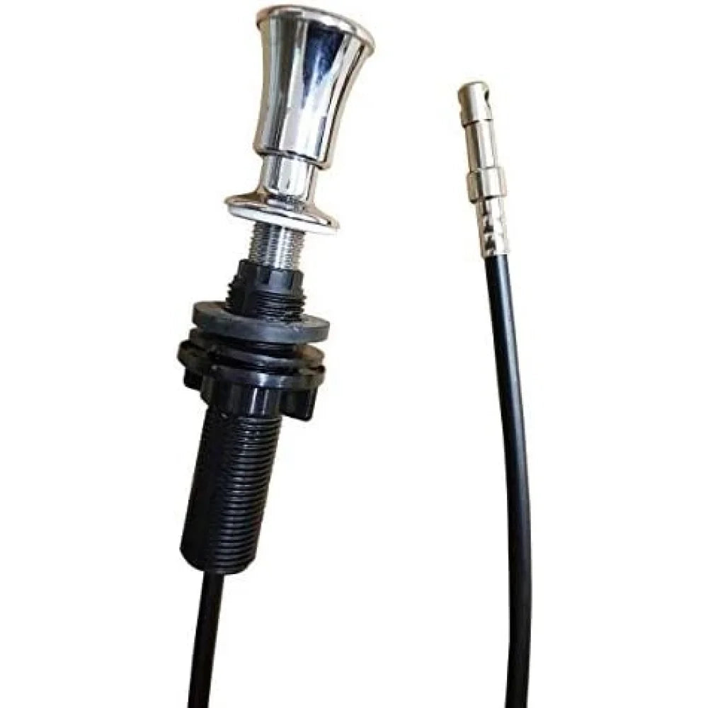 Pomolo push pull ottone cromato base d30 c cavo mm lira 9.6721.1