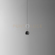 GUYA S/1 - SOSPENSIONE 1 LUCE LED 3000K 410LM 8,5W CON ROSONE COLORE NERO