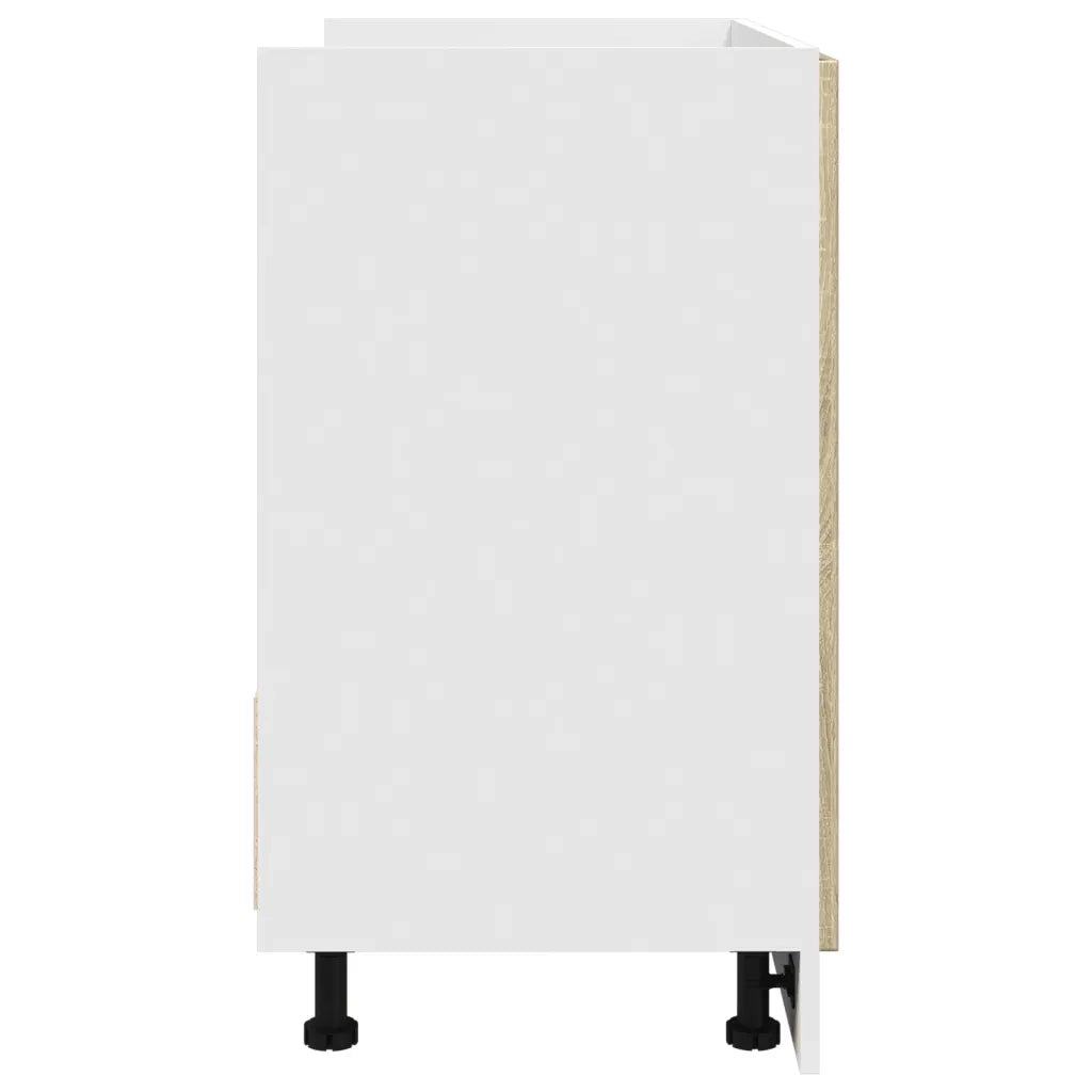 Mobile Sottolavello "Lyon"-Armadietto da bagno Rovere Sonoma 80x46x81,5