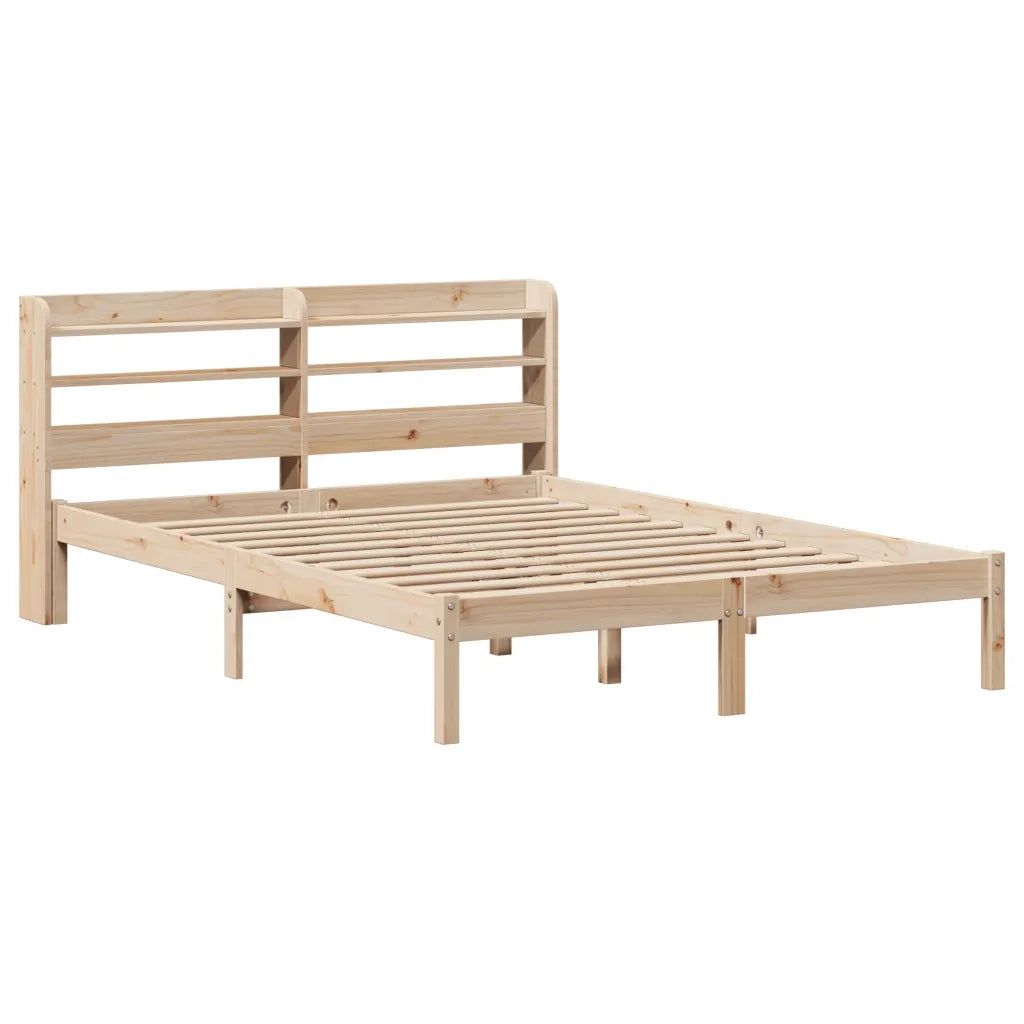 Letto matrimoniale | Letto per adulti | Letto senza Materasso 135x190 cm in Legno Massello di Pino