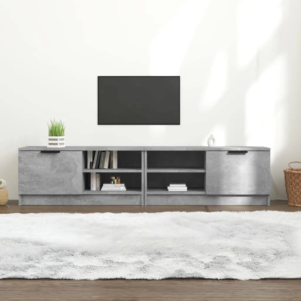 Mobili TV 2 pz Grigio Cemento 80x35x36,5cm in Legno Multistrato 811475