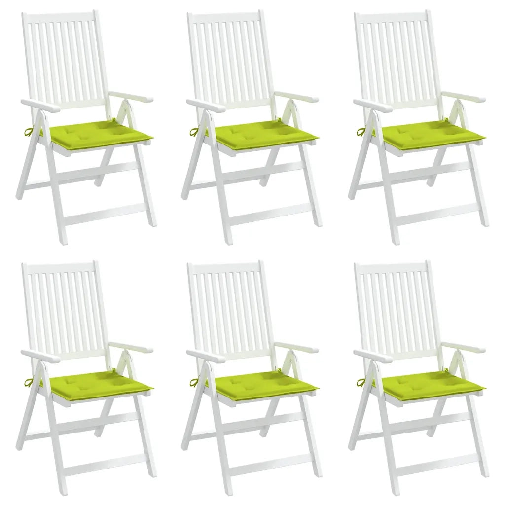 Cuscini per Sedia 6 pz Verde Intenso 40x40x4 cm Tessuto Oxford
