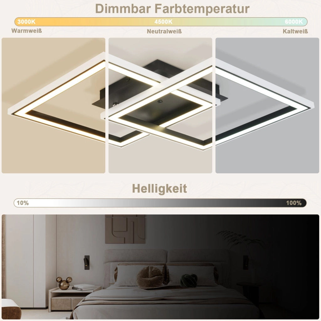 ZMH Lampada da soffitto plafoniera LED RGB telecomando illuminazione design per interni