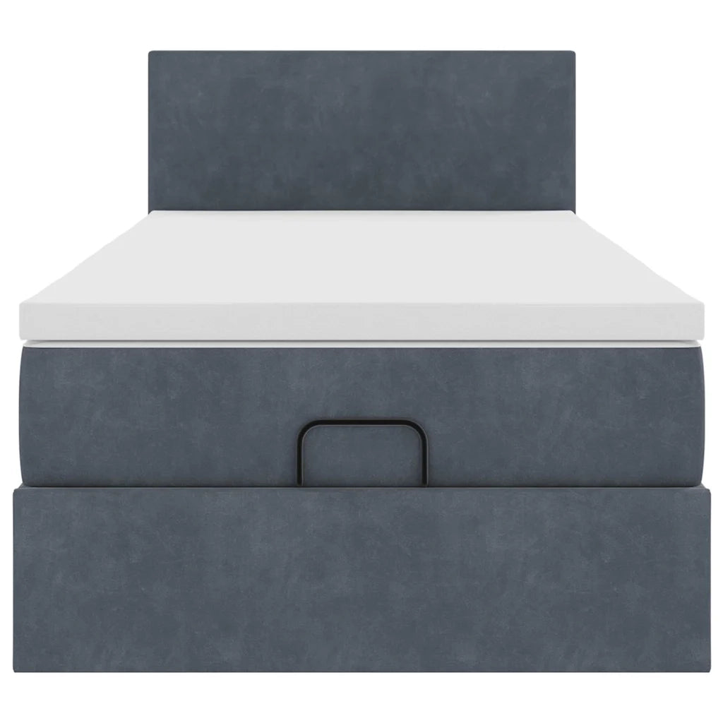 Struttura Letto Pouf con Materasso 90x190 cm in Velluto 3312519