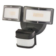 Faretto LED doppio 36W sensore PIR nero IP54 SU-MA