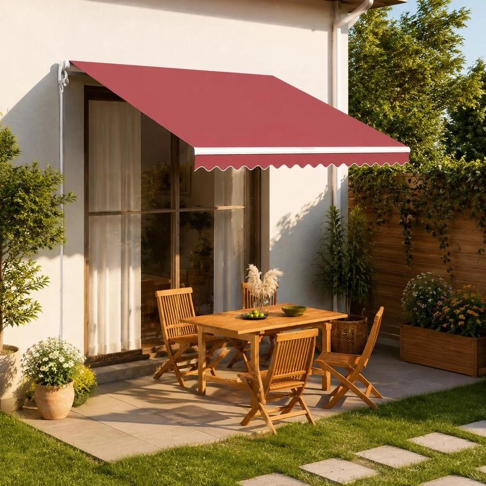 Awning Fabric, Burgundy Red, 3.5 X 2.5 M