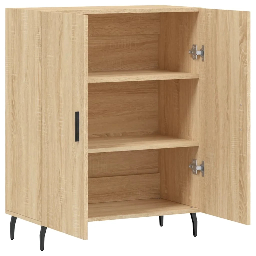Buffet credenza cassettiera armadio mobile contenitore organizer cucina soggiorno rovere Sonoma 69,5 x 34 x 90 cm legno ingegnerizzato marrone 02_0031640