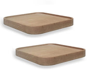 Set di decorazione per parete con 2 pannelli in legno quadrati da 18cm