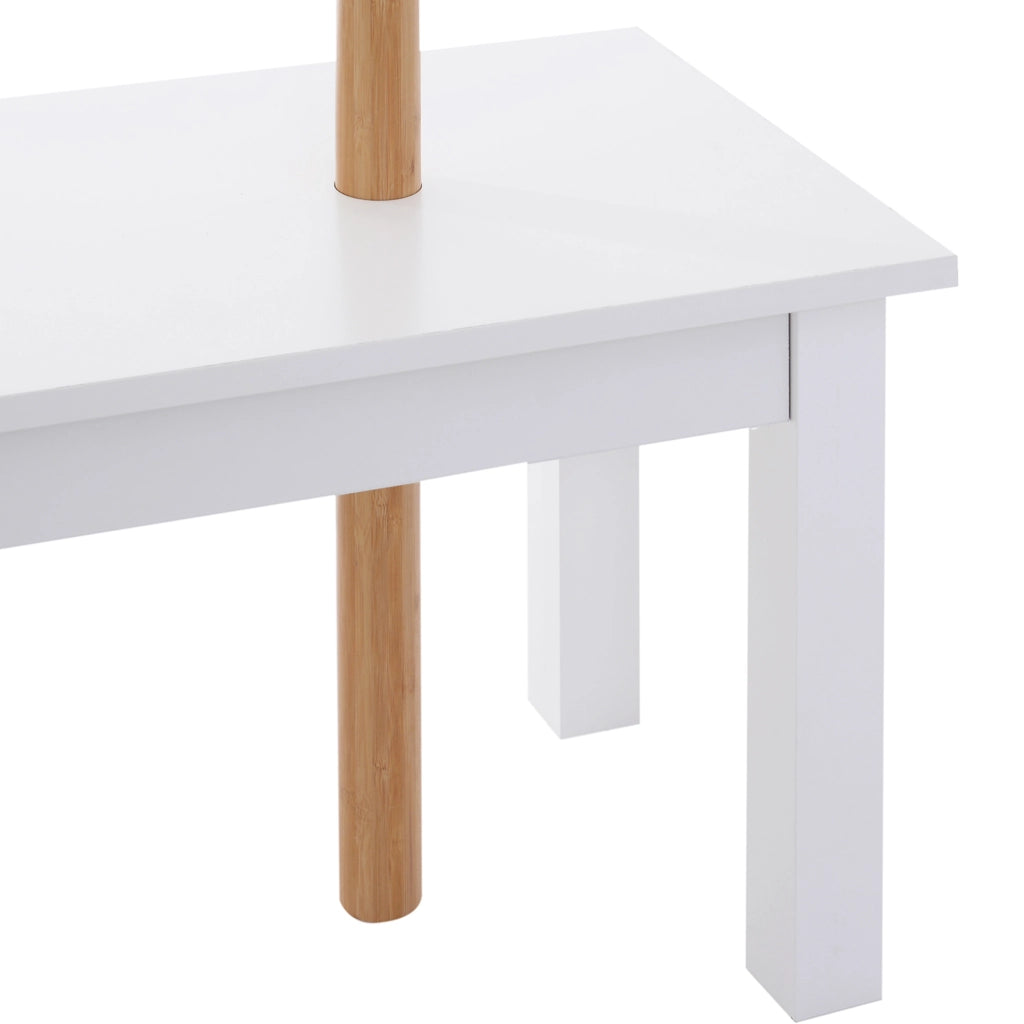 Appendiabiti con panca e scaffale ¨C zephmum ¨C Bamb¨´ e MDF 80x30x180cm