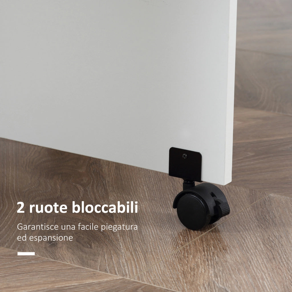 Tavolo da pranzo allungabile pieghevole ¨C zephmum ¨C bianco, 140x75x74cm
