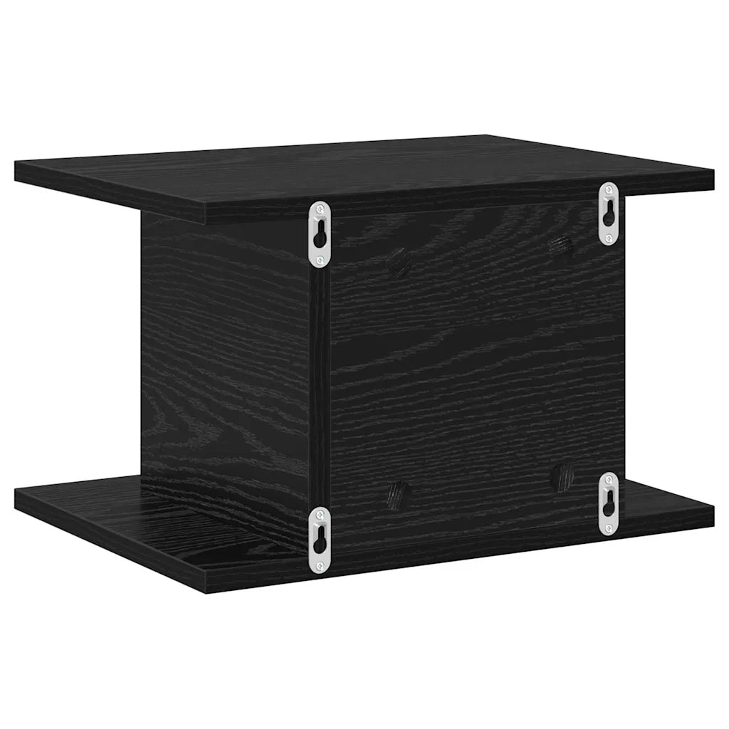 Comodino 2 pcs Rovere Nero 40 x 30 x 25 cm Legno multistrato