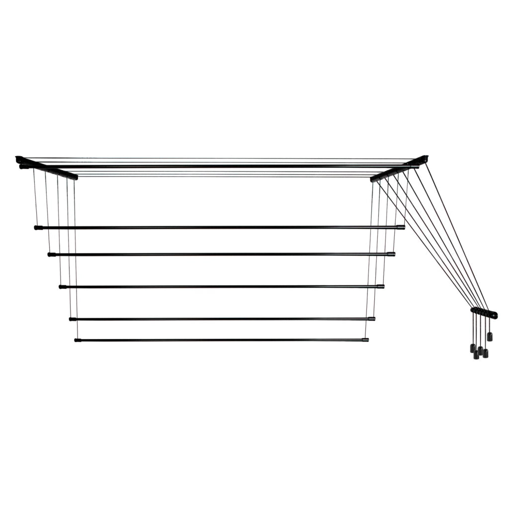 KADAX Suszarka sufitowa 6x160cm czarna AV160-P6St