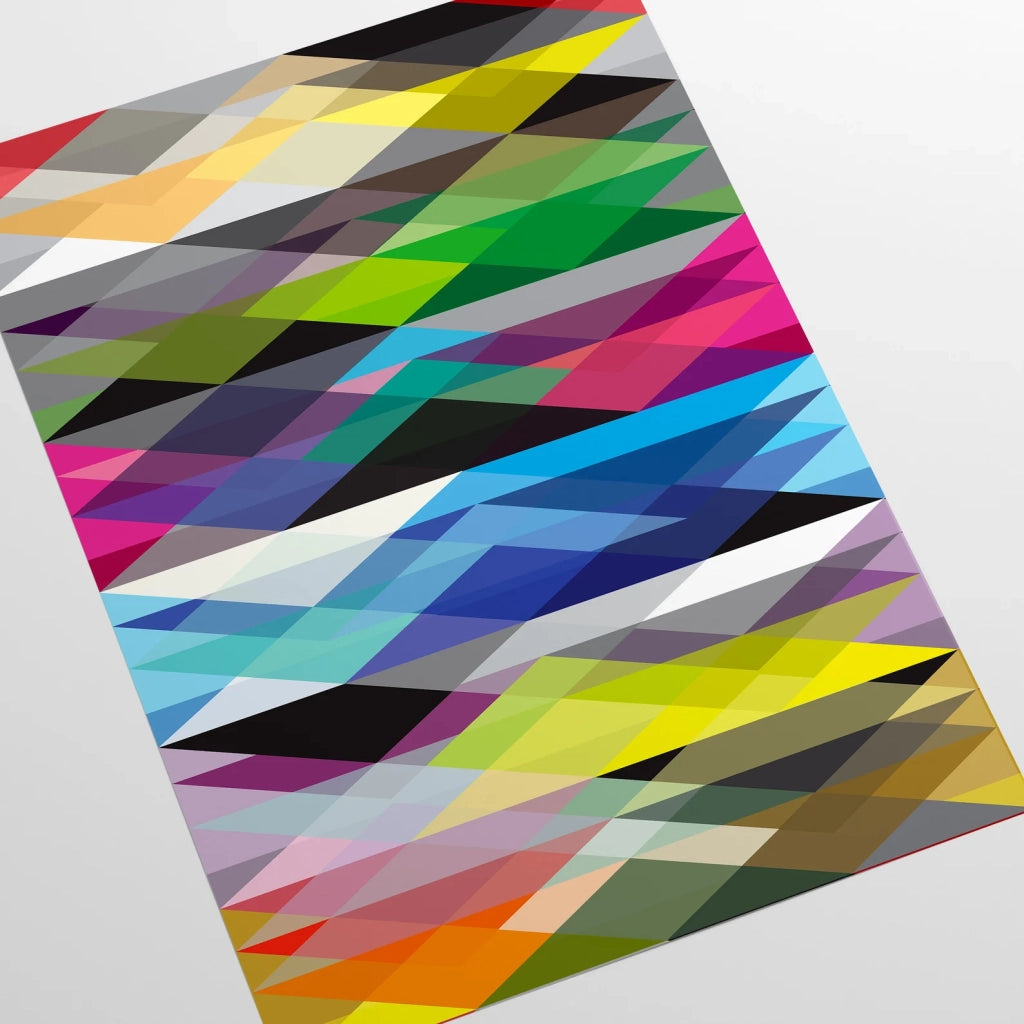 Carta da Parati Geometrica Colorata Carta Vegana 250x200cm 5,5mq 