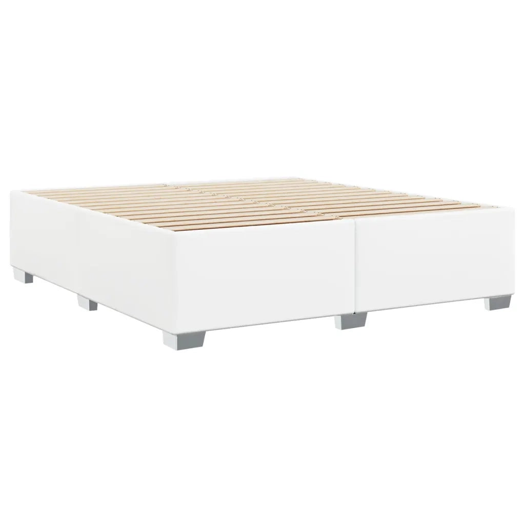 Giroletto-Struttura Letto Bianco 200x200 cm in Similpelle 410349