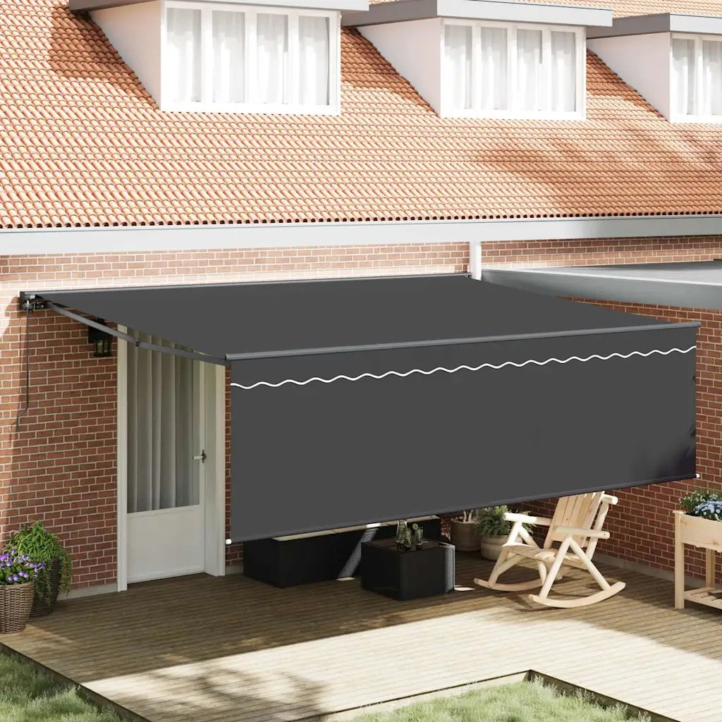 vidaXL Tenda Retrattile Antracite 450 × 300 cm Tessuto