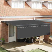 vidaXL Tenda Retrattile Antracite 450 × 300 cm Tessuto