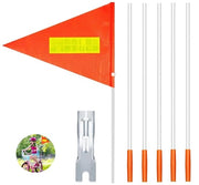 Vettore di Sicurezza per Bicicletta, 180 cm, Asta di Segnalazione Trilaterale Regolabile