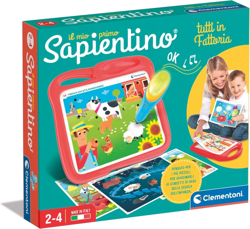 Il Mio Primo Sapientino, Tutti in Fattoria, Gioco Educativo, Banchetto con Penna Interattiva e 12 Schede per Scoprire Gl