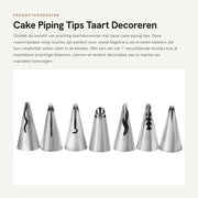 Set di Spugne per Icing 7 pezzi - Acciaio Inossidabile - Decorazioni per Torta - Bicchieri per Icing - Attrezzatura da Cucina - Alta Qualità - Decorazioni per Torta