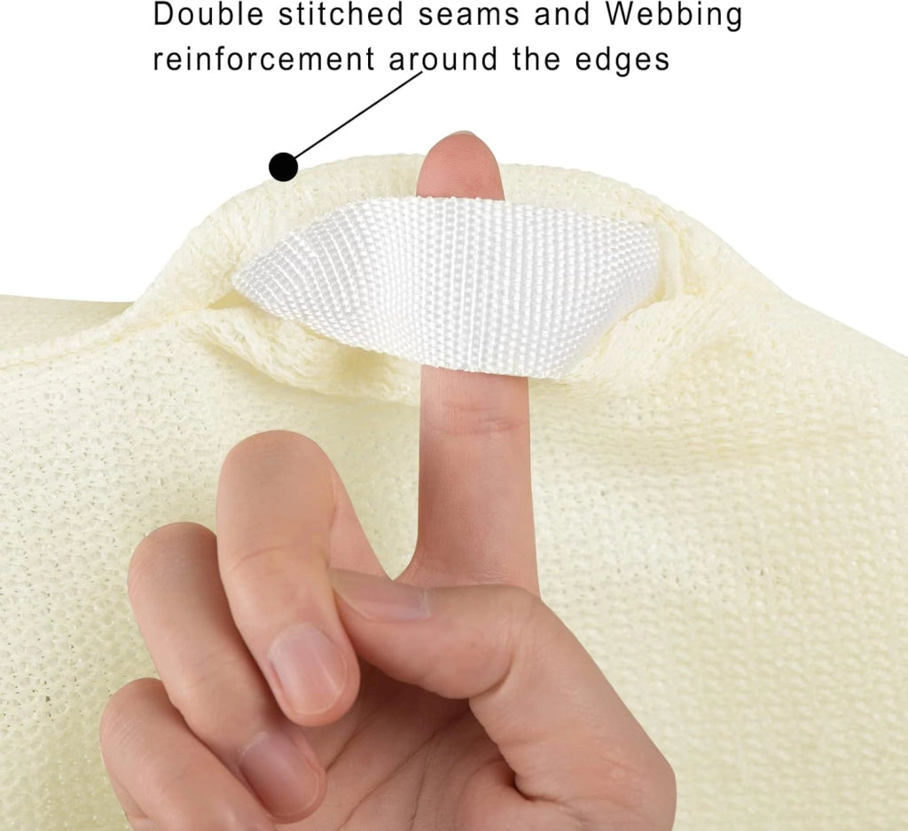 Vela ombreggiante 4x5m in HDPE 180 g/m² Traspirante Tenda a Vela Parasole Rettangolare Protezione Solare Respirante Anti UV Giardino Esterni Beige