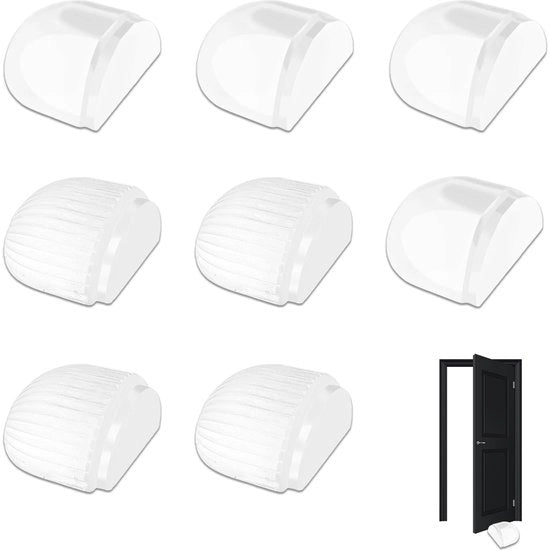 Stopper per porte trasparente - 8 pezzi - Resistente allo shock - Sicurezza per le pareti - Adesivo autoattacco - Adatto a tutti i pavimenti - Installazione facile - Stopper per porte