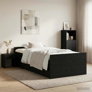 Struttura del letto Rovere Nero 100 x 200 cm 3446582