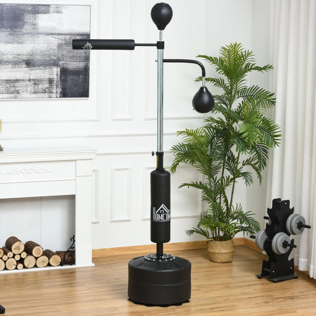 Sacco da Boxe Autonomo 4 in 1 con Piedistallo ¨C Zephmum ¨C Nero, Altezza Regolabile 160-230 cm