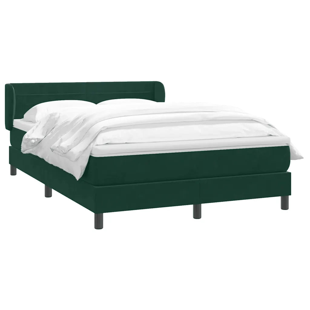 Giroletto a Molle con Materasso Verde Scuro 160x220 cm Velluto 3317658