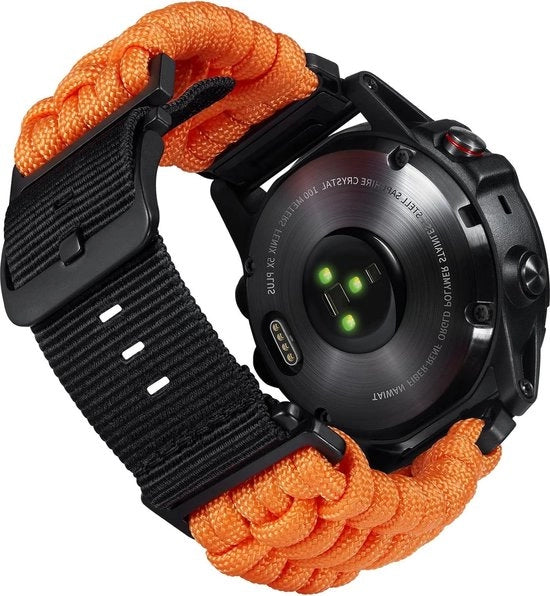 Cinture di sostituzione per sport 20mm 22mm 26mm in paracord robusto in nylon - per Forerunner Instinct Fenix Descent - uomini donne