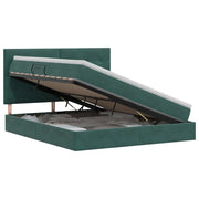 Letto con contenitore e materasso Verde Scuro 160 x 200 cm 3459702