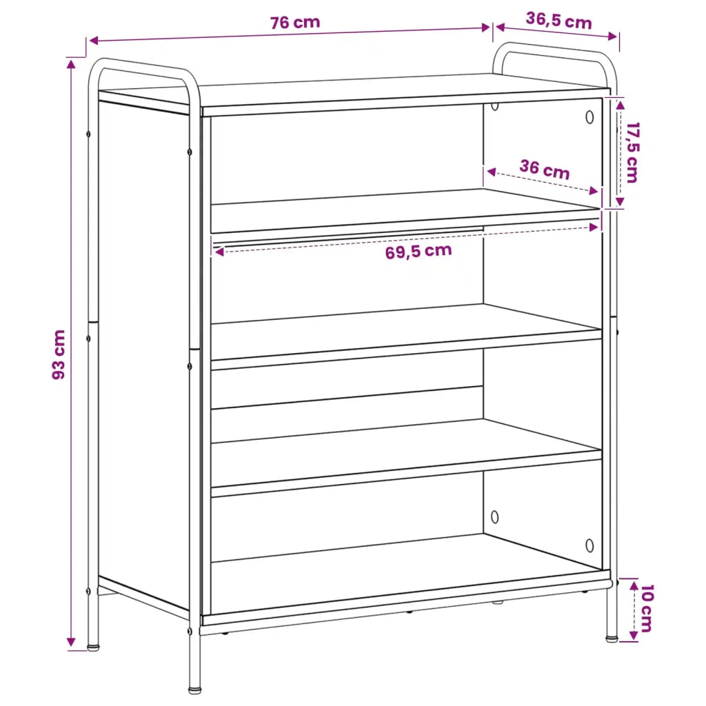 Mobile per scarpe 76 x 36,5 x 93 cm Legno ingegnerizzato 8013990