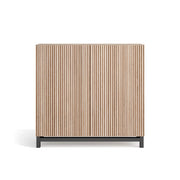 Scarpiera Herdasa effetto noce chiaro ante stampa doghe chiaro 90x90x27cm