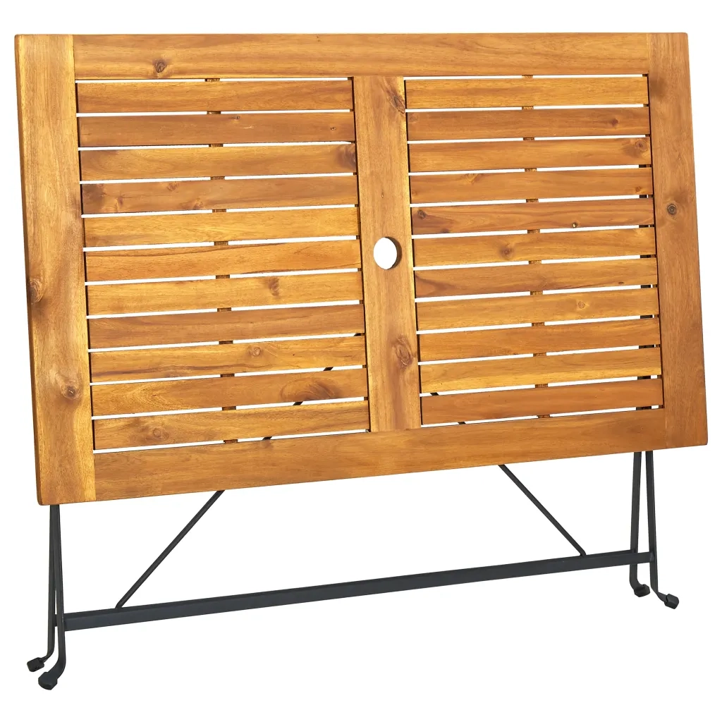 Tavolo da Giardino Pieghevole 120x70x74cm in Massello di Acacia 313159