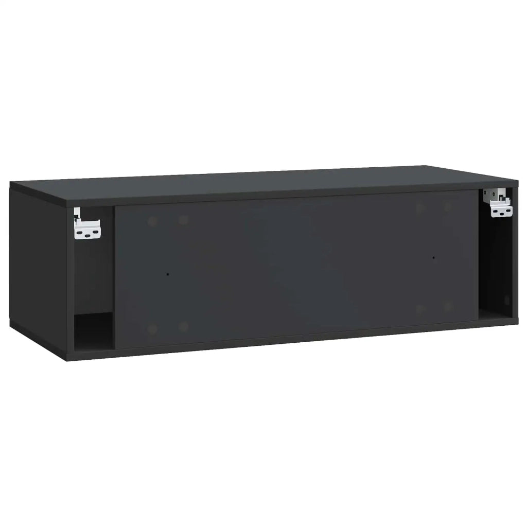 Mobile Porta TV da Muro Montaggio a parete Nero 98 x 41 x 30 cm 898356