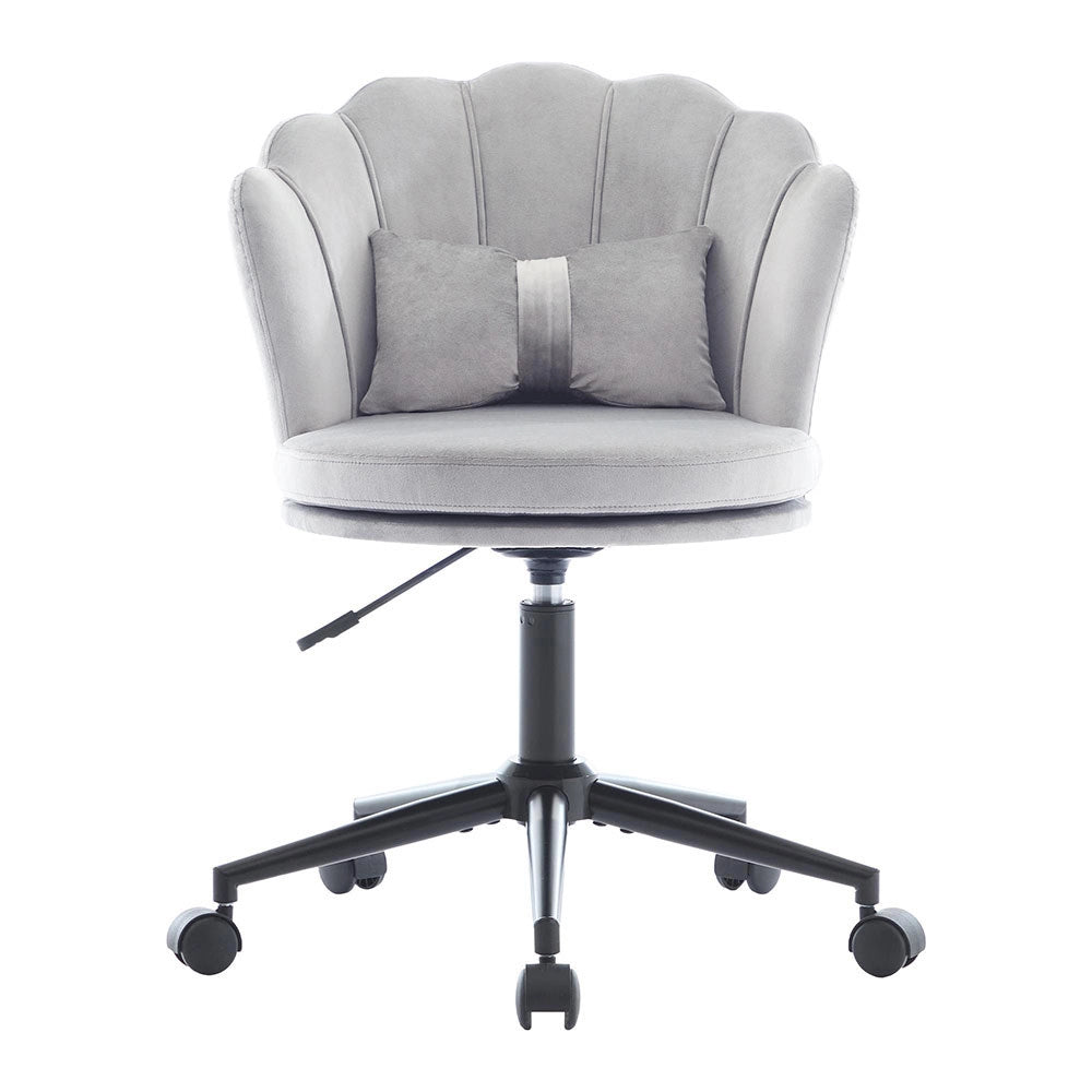 Sgabello Trucco - Xylo - 60??65??130 cm - Schienale a Petalo Grigio