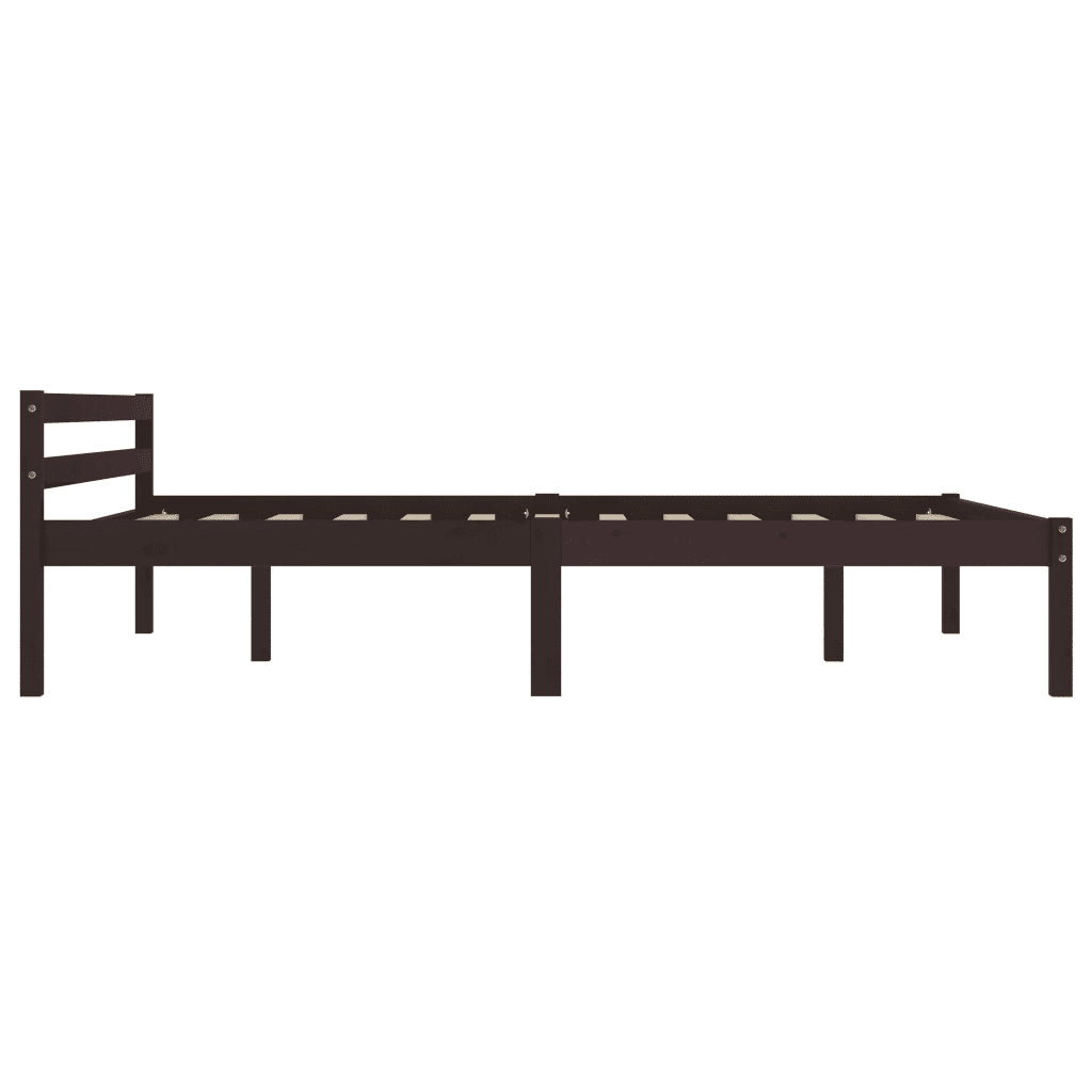 Giroletto senza Materasso Marrone Scuro 120x200 cm Legno Pino 283204
