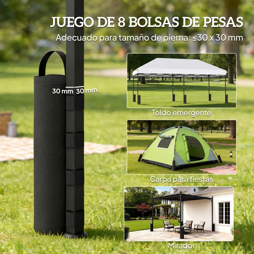 Set di 8 Borse Zavorra per Tenda ¨C Zephmum ¨C Nero