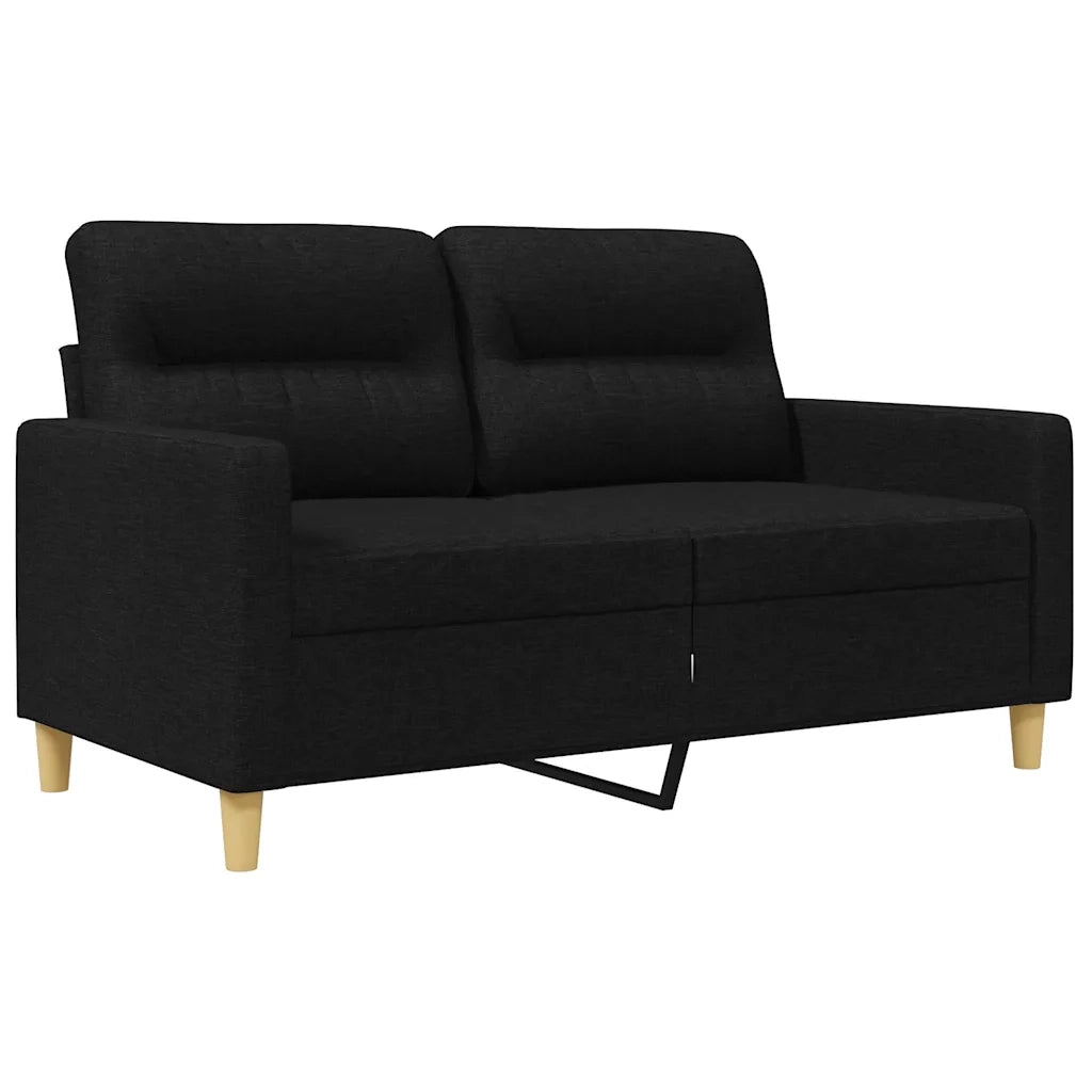 Divano | Divano da soggiorno | Sofa a 2 Posti Nero 120 cm in Tessuto