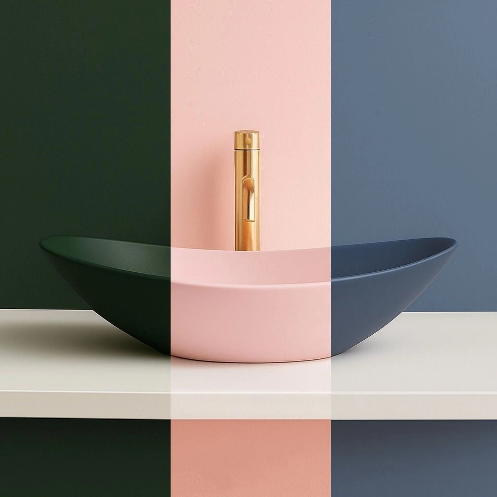 Lavabo Da Appoggio Rea Royal Blueberry Matt