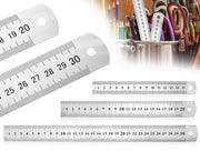 Set di livella in acciaio inossidabile - 3 pezzi - Livella rettilinea - Misura in centimetro/poli - Doppia faccia - Materiale di alta qualità - Set di livella