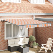 Tenda retrattile manuale multicolore a strisce 350x250 cm