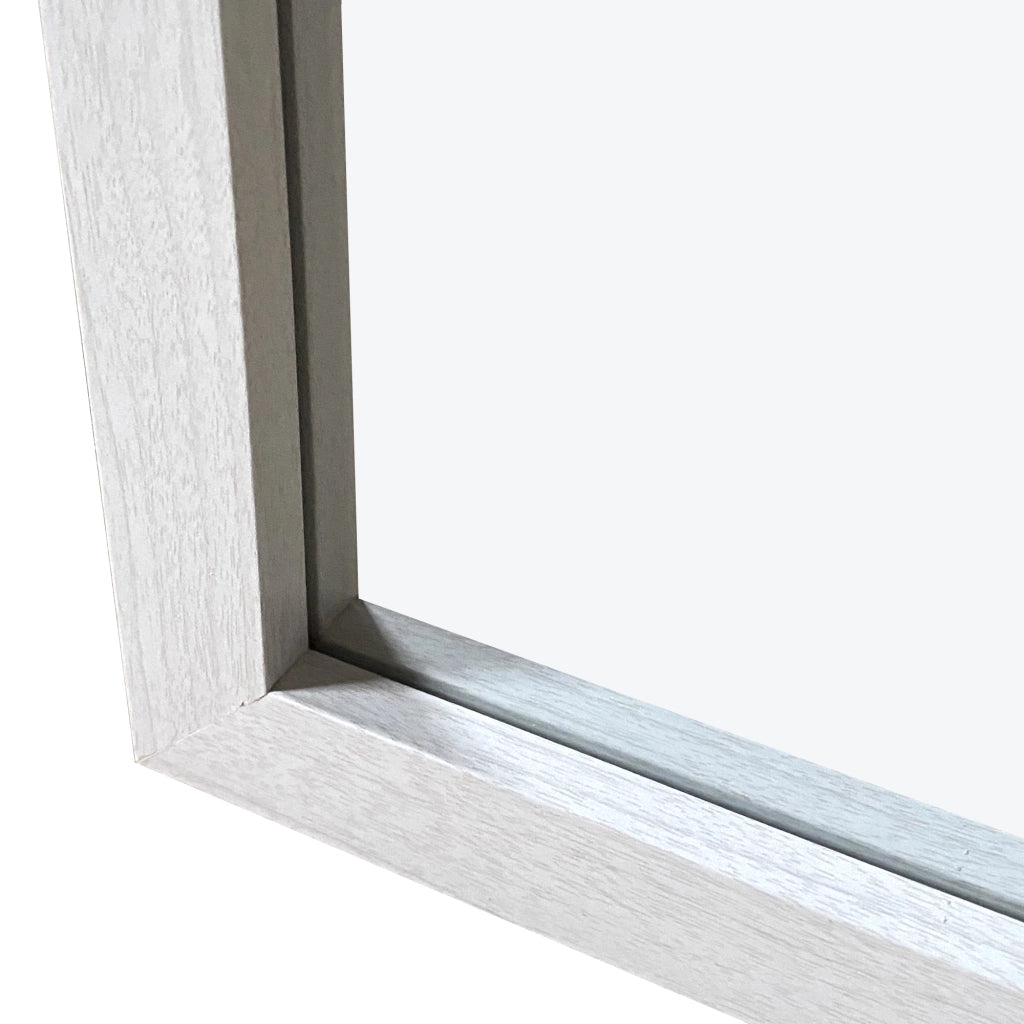 Specchio per porta bianco 125x35 cm - Cornice in MDF, leggero e facile da appendere, stile nordico