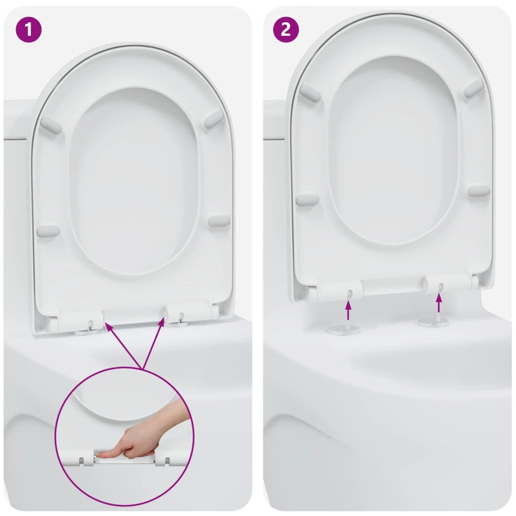 Sedile del WC Bianco 49 x 36 x 4 cm Duroplast CFW3142971