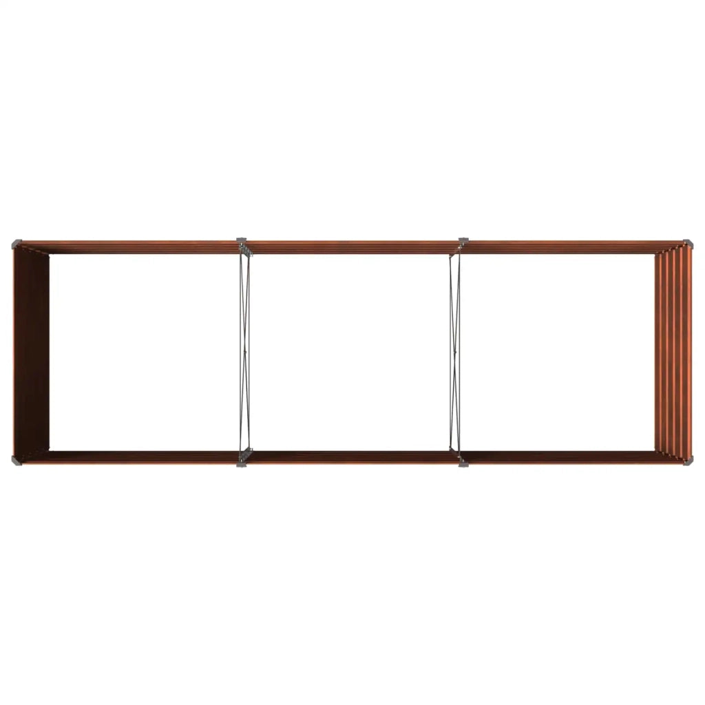 Letto rialzato da giardino Ruggine 240 x 80 x 55 cm cartone 8006413