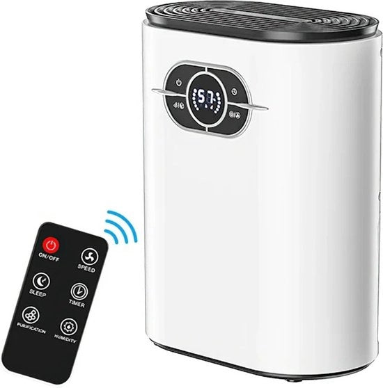 Dehumidificatore Elettrico per la Climatizzazione - L'Eliminatore di Umidità - Per Ambiente Interno - Per Camera da Letto e Bagno - Regolabile da Distanza - Bianco
