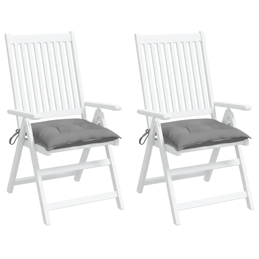 Cuscini per Sedia 2 pz Grigi 50x50x7 cm Tessuto Oxford