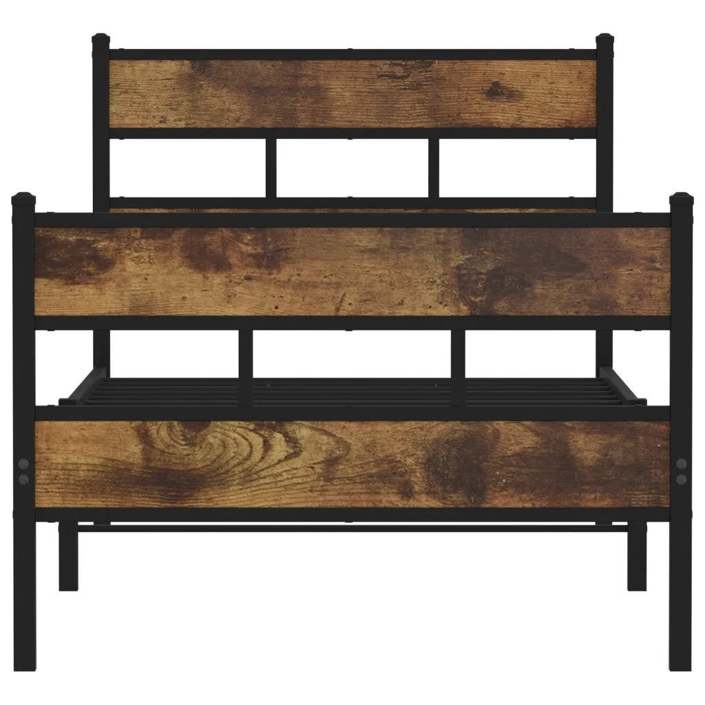 Giroletto senza Materaso in Metallo Rovere Fumo 107x203 cm