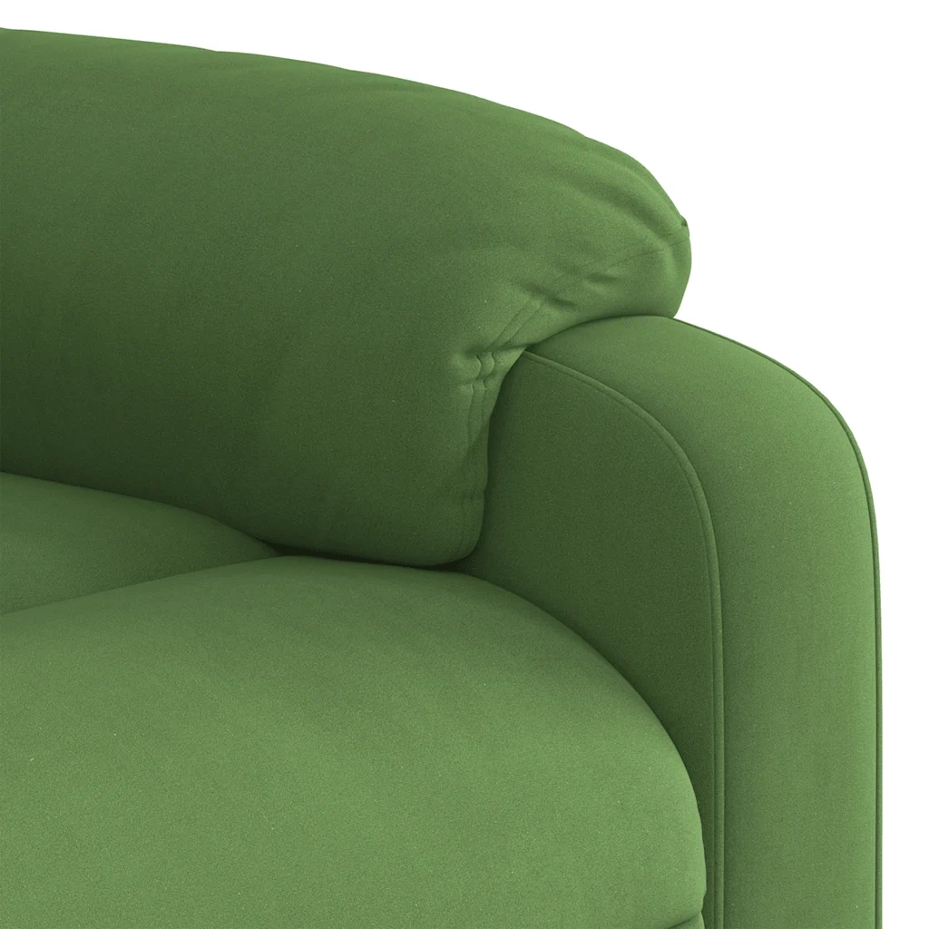 Poltrona Massaggiante Reclinante Elettrica Verde Chiaro Velluto 3205084